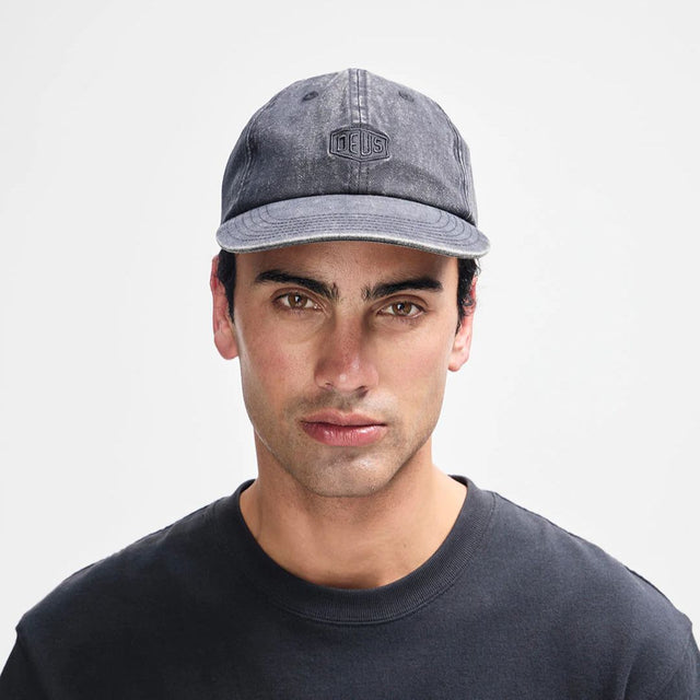 Deus Ex Machina Shield Garment Dyed Dad Cap Black