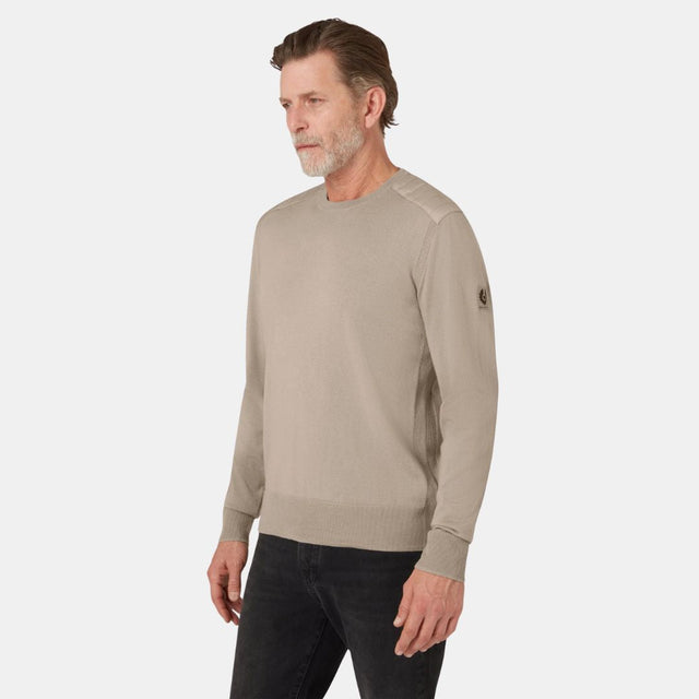 Belstaff Kerrigan Crewneck Jumper Dark Sand
