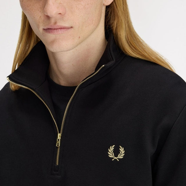 Fred Perry Stripe Tape Track Jacket Black/Champagne