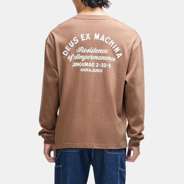 Deus Ex Machina Harajuku Sign Ls Tee Bison Brown