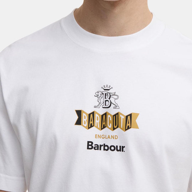 Barbour x Baracuta Vynil Tee Cotton Jersey White