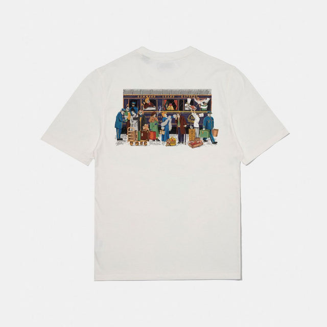 Maglietta Edmmond Studios Orient Express, tinta unita, bianco sporco