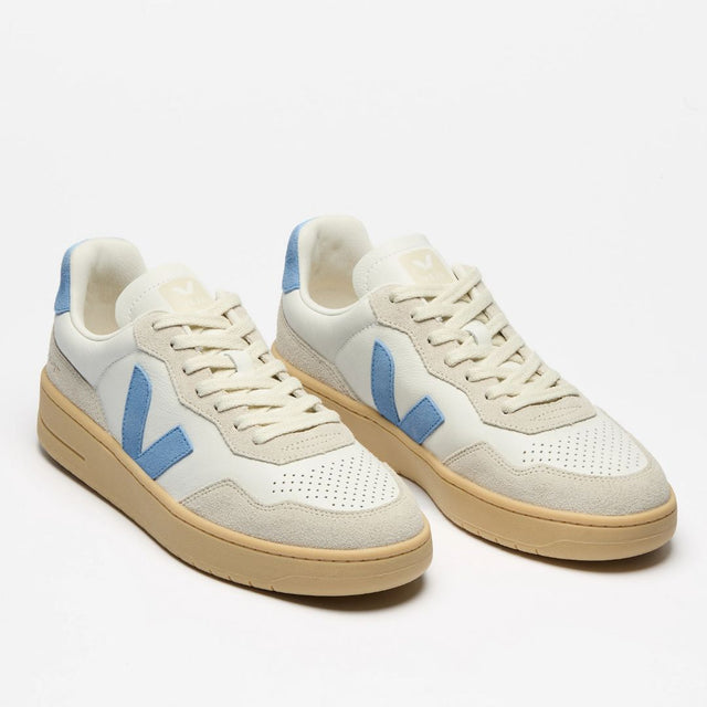 Veja Women's V-90 Leather White Aqua Natural