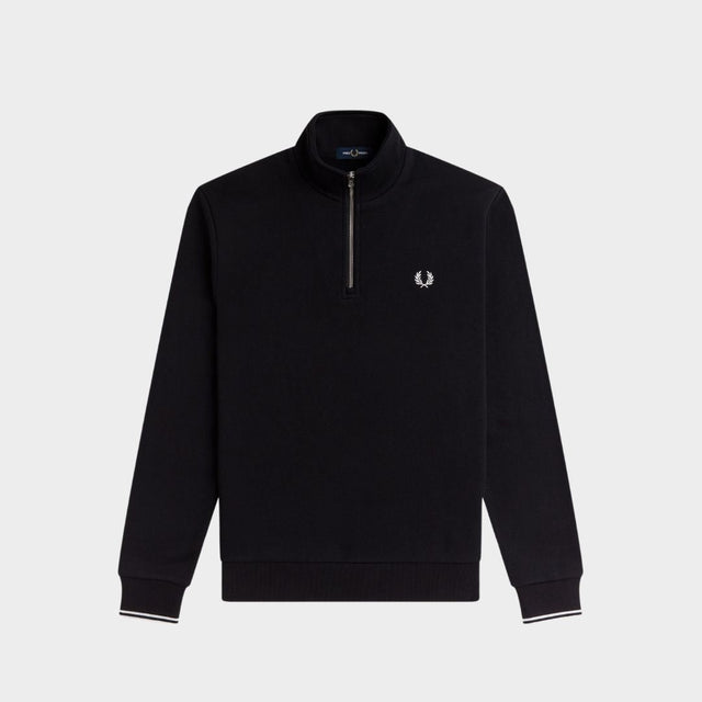 Fred Perry Half Zip Sweatshirt Black