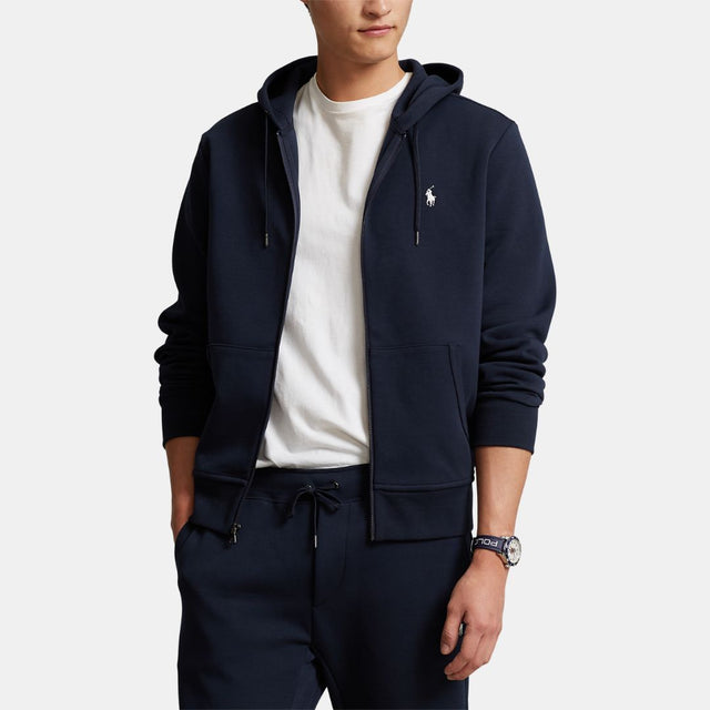 Ralph Lauren Double-Knit Full-Zip Hoodie Aviator Navy