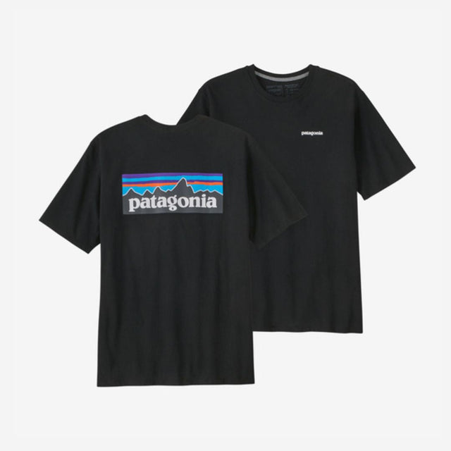 Patagonia Men's P-6 T-Shirt Logo Responsibili-Tee Black