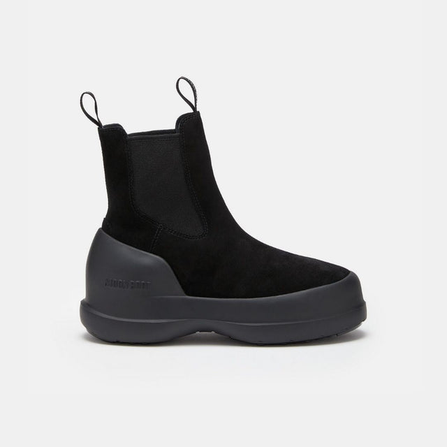 Moon Boot Luna Chelsea Suede Black