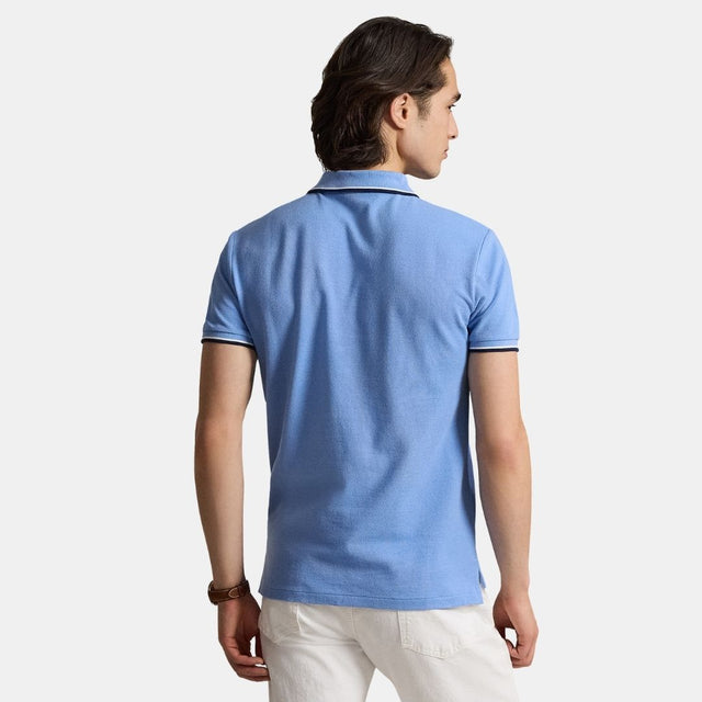 Polo Ralph Lauren Custom Slim Fit Mesh Polo Shirt Blue
