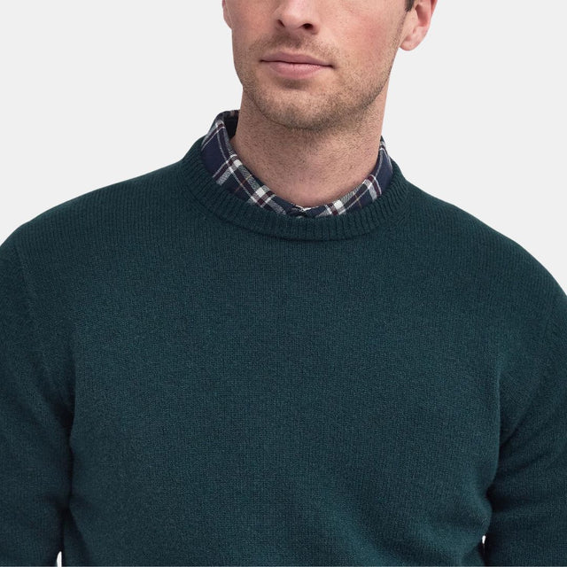 Barbour Essential Rundhalspullover Evergreen
