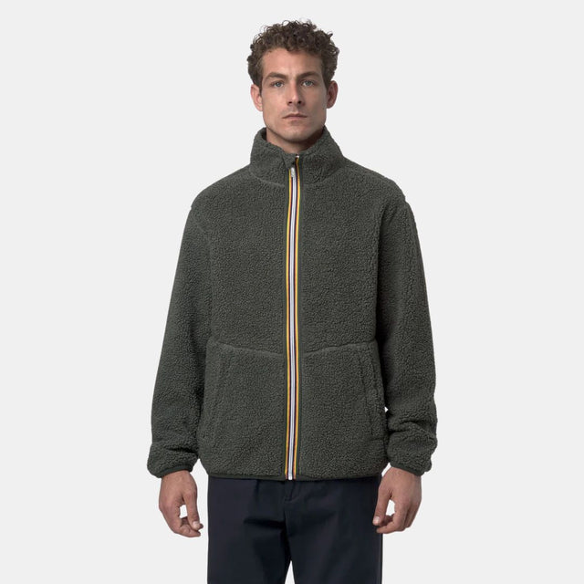 K-Way Pascal Sherpa Polar Combo Green Blackish Combo