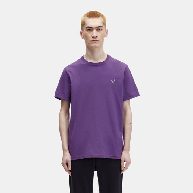 Fred Perry Crew Neck T-Shirt Amethyst & Silver Blue