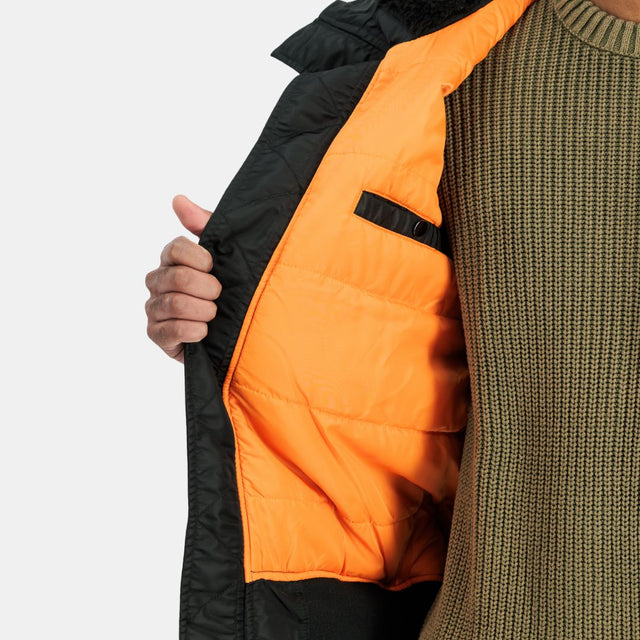 Alpha Industries MA-1 Hooded Bomber Jacket Black