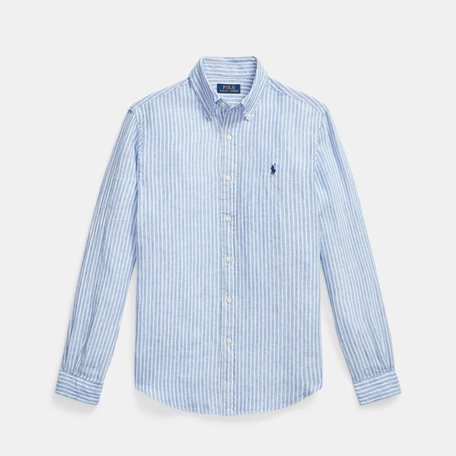 Polo Ralph Lauren Custom Fit Striped Linen Shirt Multi