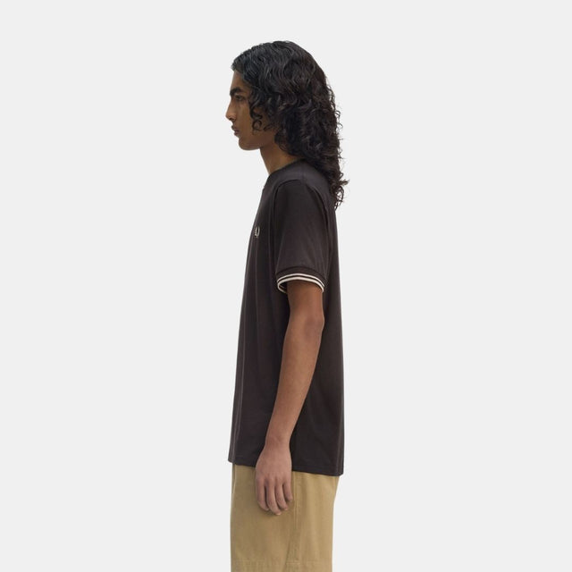 Fred Perry T-Shirt Twin Tipped Anchor Grey Oatmeal