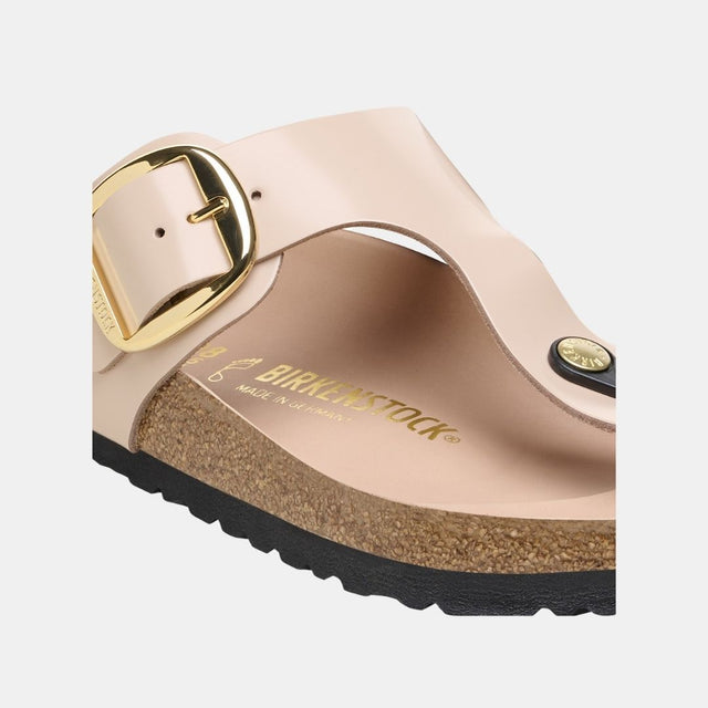 Birkenstock Gizeh Big Buckle Natural Leather Women's High-Shine New Beige
