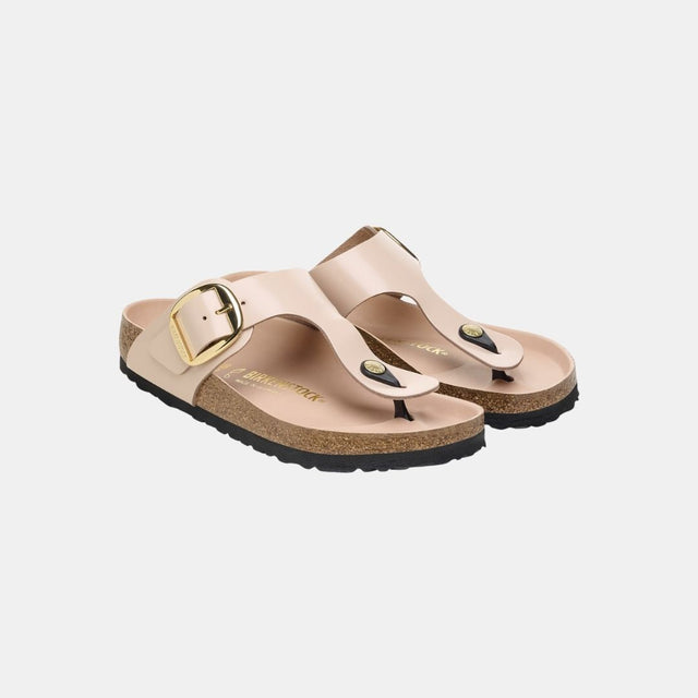 Birkenstock Gizeh Big Buckle Natural Leather Women's High-Shine New Beige