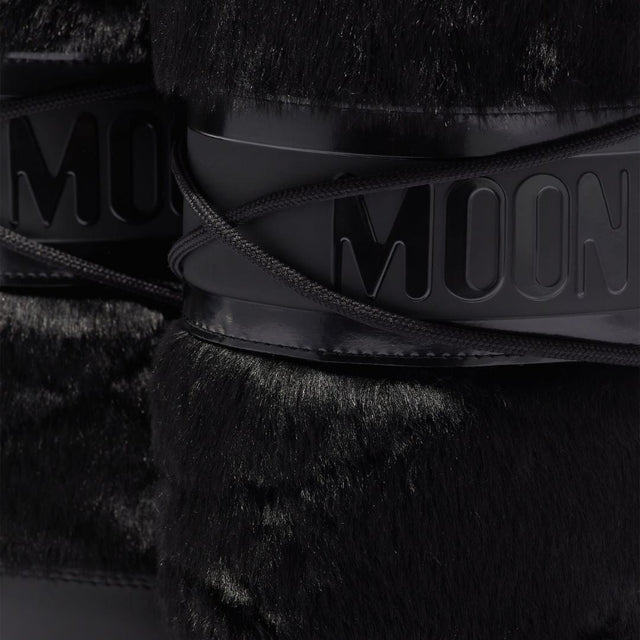 Moon Boot Icon Faux Fur Black