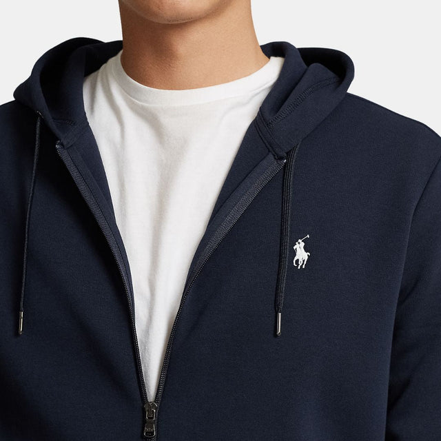 Ralph Lauren Double-Knit Full-Zip Hoodie Aviator Navy