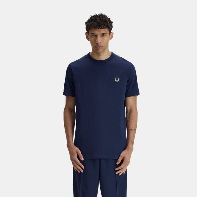 Fred Perry Contrast Tape Ringer Tennis Blue/Champagne