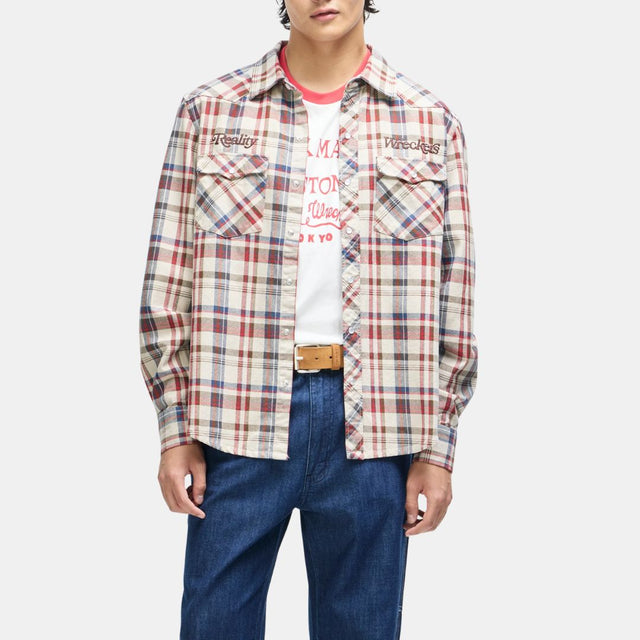 Deus Ex Machina Reality Wreckers Check Shirt Natural Check