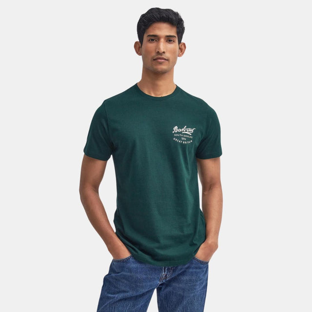 Barbour Script Graphic T-Shirt Seaweed