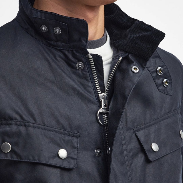 Barbour International Duke Waxed Jacket Classic Navy