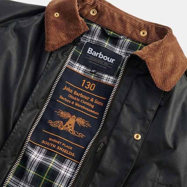 Barbour 130th Anniversary Spey Wax Jacket Sage