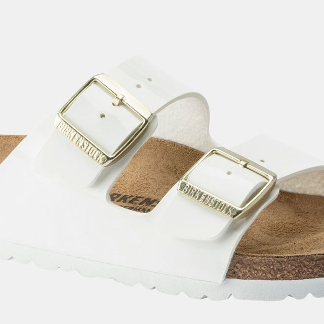 Birkenstock Arizona Birko-Flor Enamel Women's Patent White