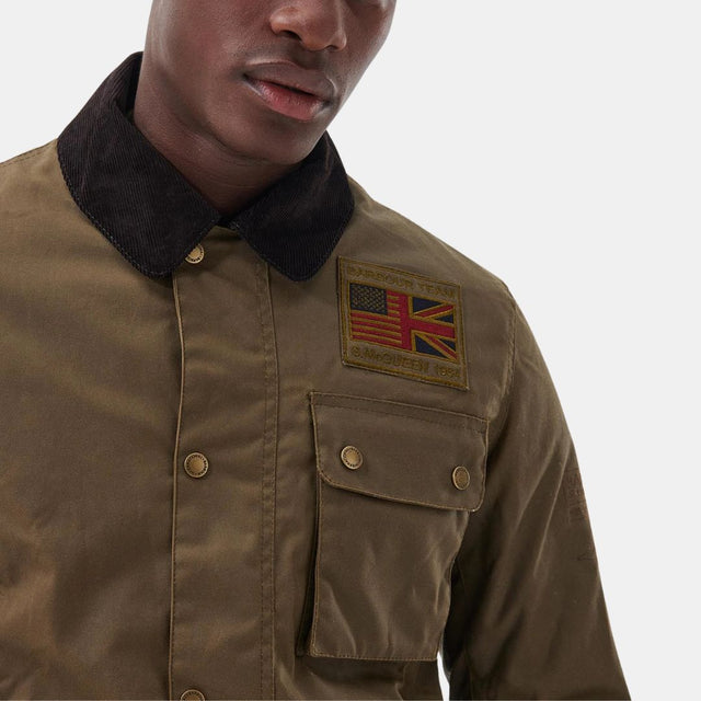 Barbour International Workers Waxed Jacket Sand