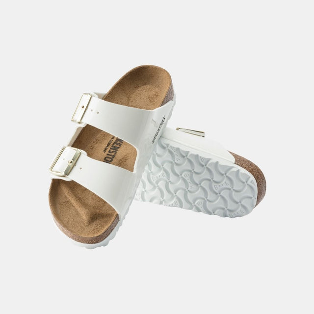 Birkenstock Arizona Birko-Flor Enamel Women's Patent White