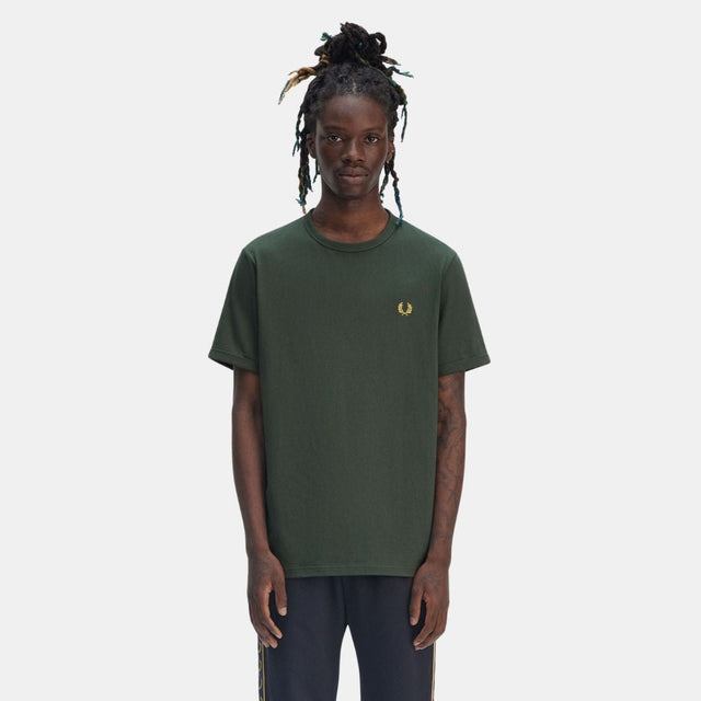Fred Perry Ringer T-Shirt Court Green