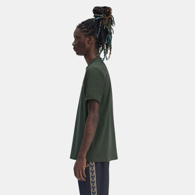 Fred Perry Ringer T-Shirt Court Green