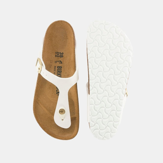 Birkenstock Gizeh Birko-Flor Enamel Women's Patent White