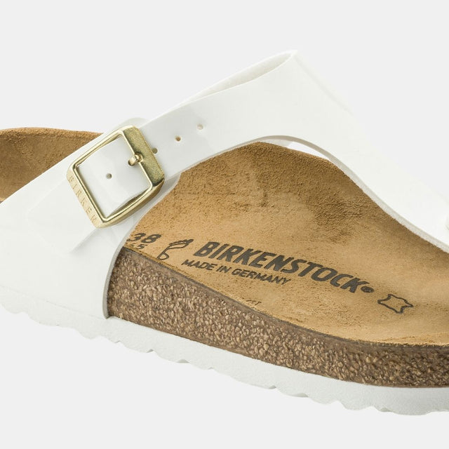 Birkenstock Gizeh Birko-Flor Enamel Women's Patent White