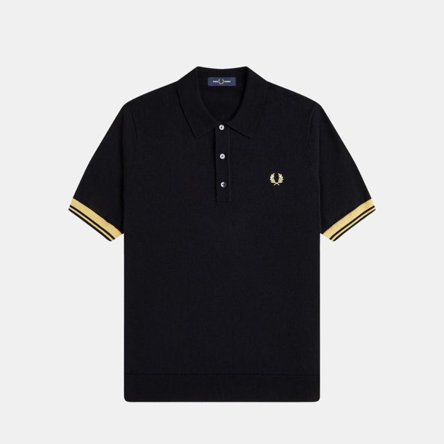 Fred Perry Contrast Cuff Black/Champagne