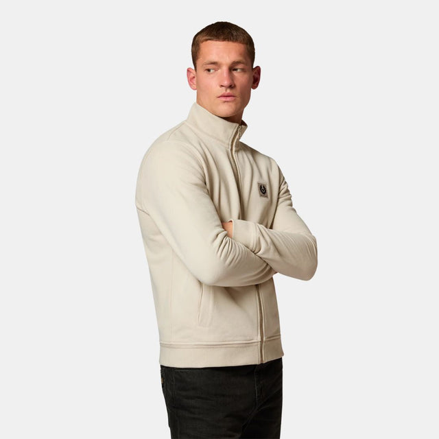 Belstaff Full Zip Sweatshirt Pale Stone