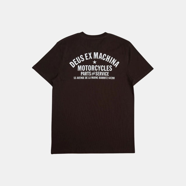 Deus Ex Machina Biarrtiz Address T-Shirt Chos Brown