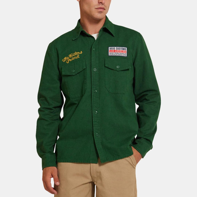 Deus Ex Machina Buckle Up Shirt Hillside Green