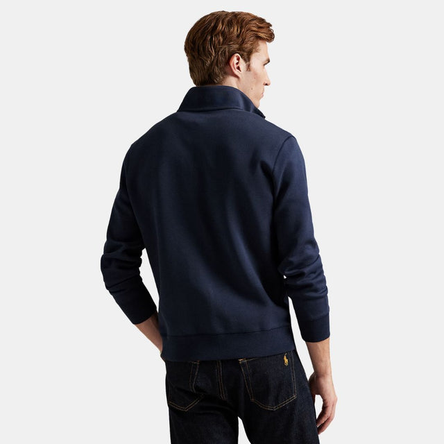 Ralph Lauren Double-Knit Quarter-Zip Pullover Aviator Navy