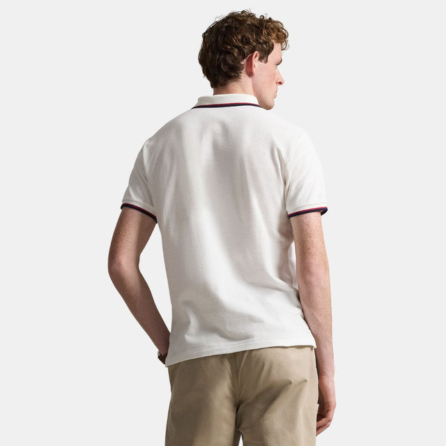 Polo Ralph Lauren Custom Slim Fit Mesh Polo Shirt White