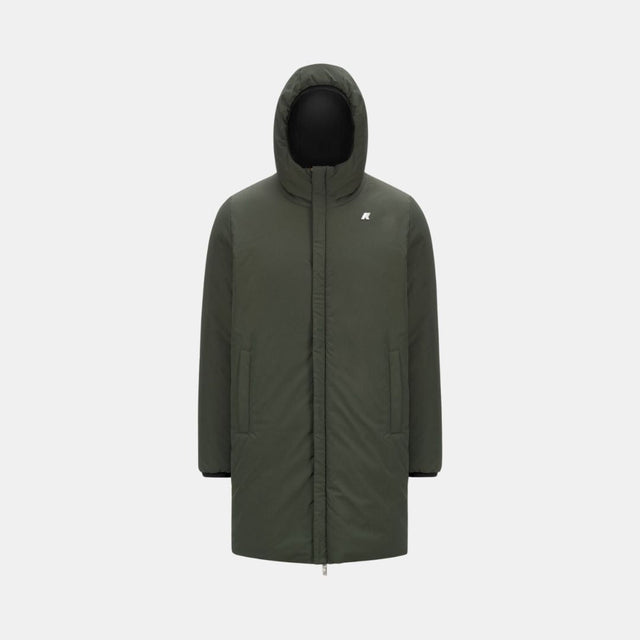 K-Way Jacob St Warm Reversible Black Pure & Green Blackish