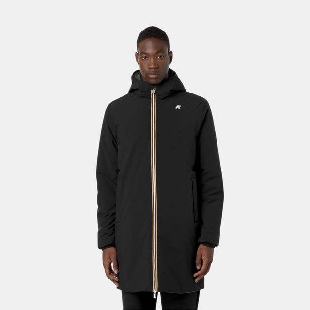 K-Way Jacob St Warm Reversible Black Pure & Green Blackish