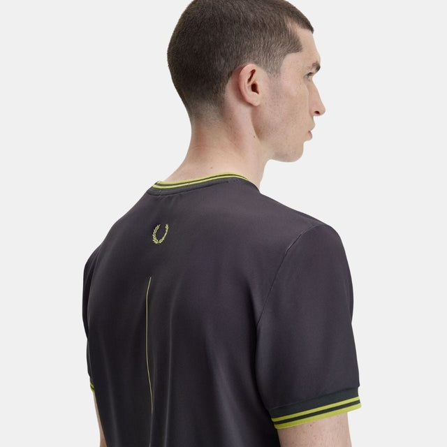 Fred Perry Tennis Printed T Shirt Anchor Grey