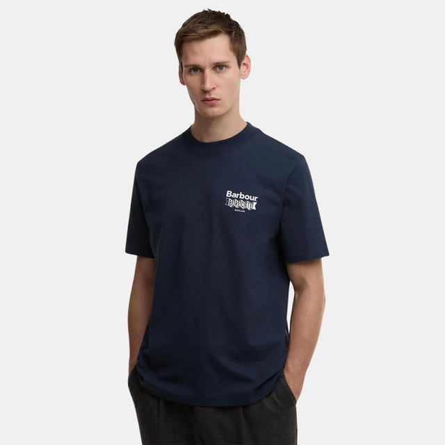 Barbour x Baracuta All Nighter Tee Cotton Jersey Navy