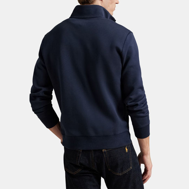 Ralph Lauren Double-Knit Quarter-Zip Pullover Aviator Navy