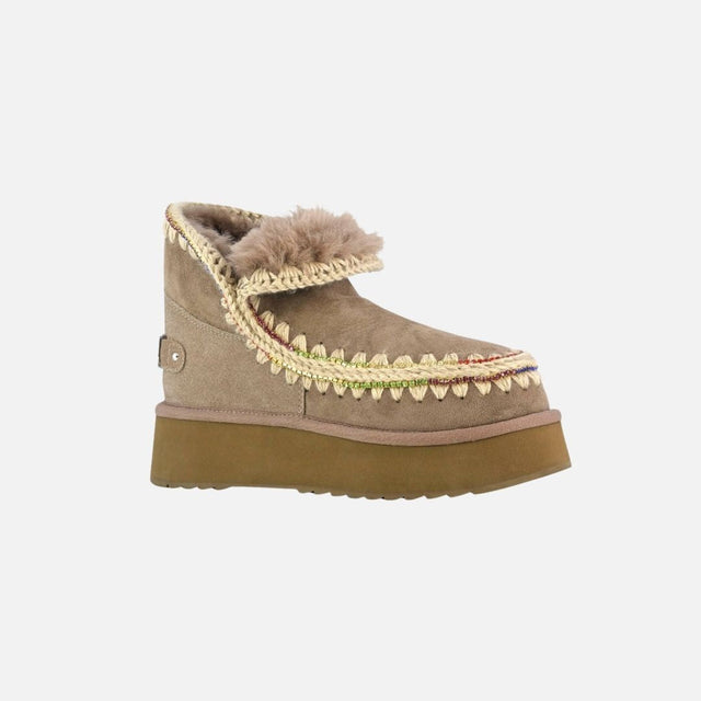 Mou Eskimo 18 Platform Rhinestones Elephant Grey