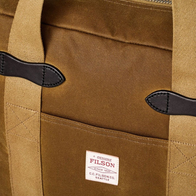 Filson Tin Cloth Tote Bag Dark Tan