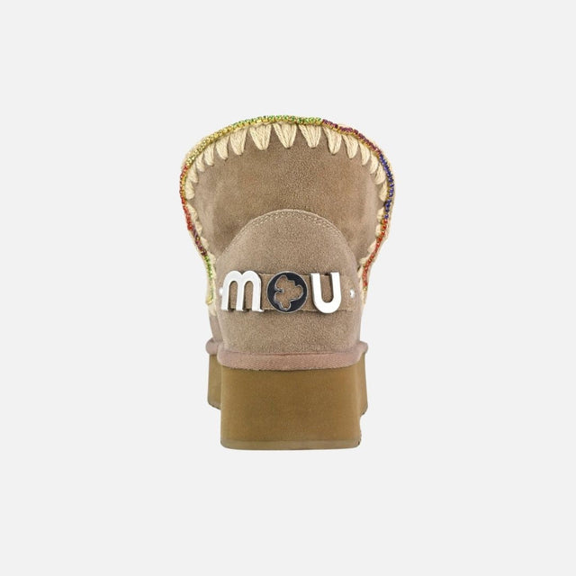 Mou Eskimo 18 Platform Rhinestones Elephant Grey