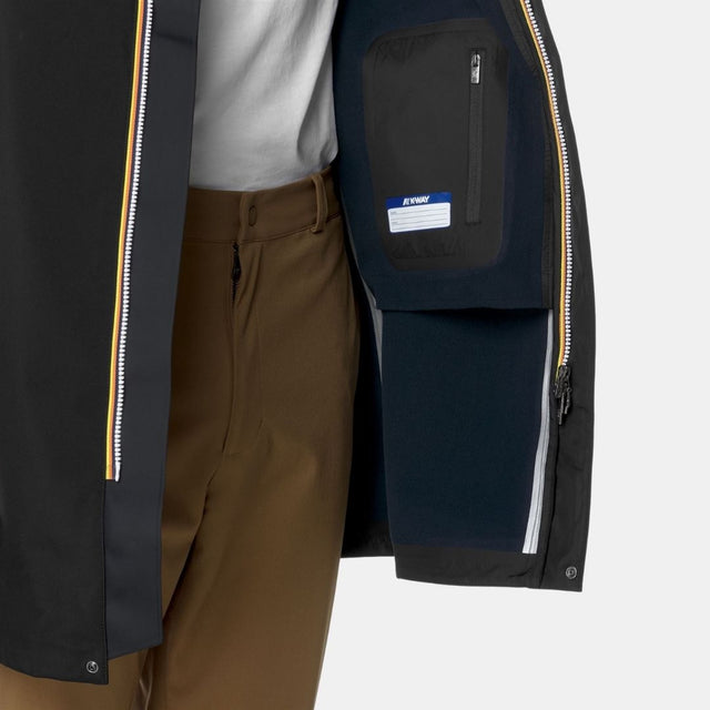 K-Way Thomas Bonded Black & Blue Depth