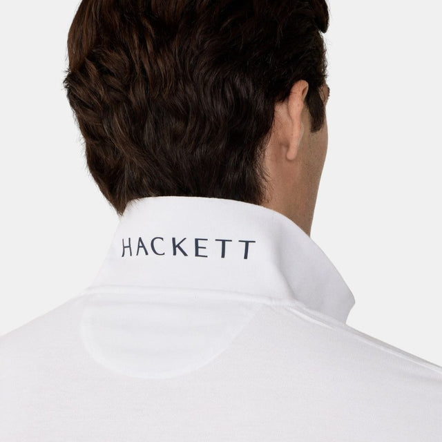 Hackett London Slim Fit Logo Ls Optic White